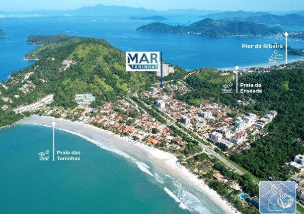 Imagem Apartamento com 1 Quarto à Venda, 35 m² em Toninhas - Ubatuba