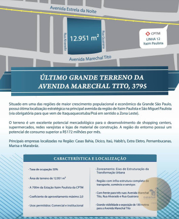 Imagem Terreno à Venda, 12.951 m² em Itaim Paulista - São Paulo Imagem Terreno à Venda, 12.951 m² em Itaim Paulista - São Paulo