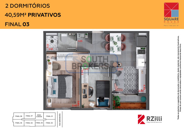 Imagem Apartamento com 2 Quartos à Venda, em água Verde - Curitiba Imagem Apartamento com 2 Quartos à Venda, em água Verde - Curitiba
