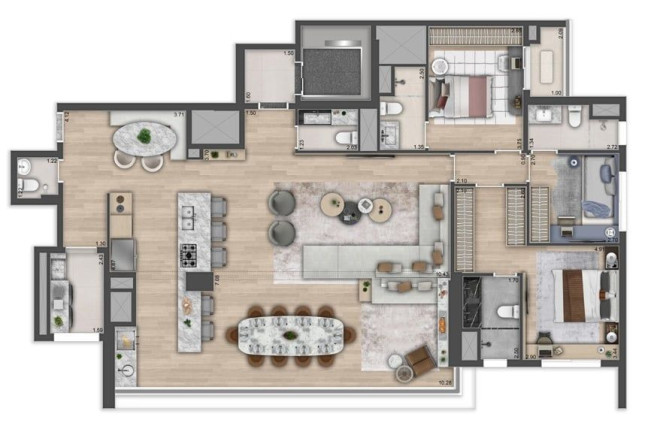 Imagem Apartamento com 4 Quartos à Venda, 164 m² em Brooklin Novo - São Paulo Imagem Apartamento com 4 Quartos à Venda, 164 m² em Brooklin Novo - São Paulo