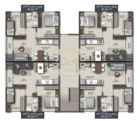 Imagem Apartamento com 2 Quartos à Venda, 59 m² em Da Praça - Tijucas Imagem Apartamento com 2 Quartos à Venda, 59 m² em Da Praça - Tijucas