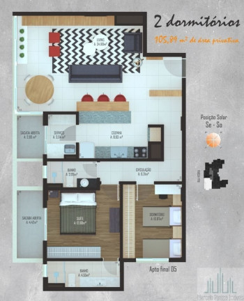 Imagem Apartamento com 2 Quartos à Venda, 114 m² em Cidade Alta - Bento Gonçalves