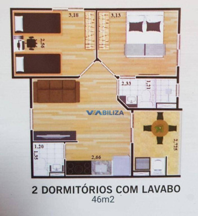 Imagem Apartamento com 2 Quartos à Venda, 46 m² em Vila Galvão - Guarulhos