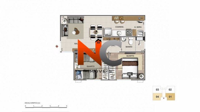 Imagem Apartamento com 2 Quartos à Venda, 41 m² em Campo Grande - Rio De Janeiro Imagem Apartamento com 2 Quartos à Venda, 41 m² em Campo Grande - Rio De Janeiro
