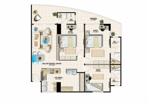 Imagem Apartamento com 3 Quartos à Venda, 93 m² em Aldeota - Fortaleza Imagem Apartamento com 3 Quartos à Venda, 93 m² em Aldeota - Fortaleza