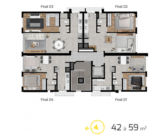 Imagem Apartamento com 1 Quarto à Venda, 42 m² em Jardim Botânico - Porto Alegre