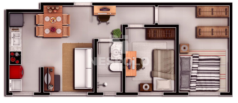 Imagem Apartamento com 2 Quartos à Venda, 58 m² em Ressacada - Itajai