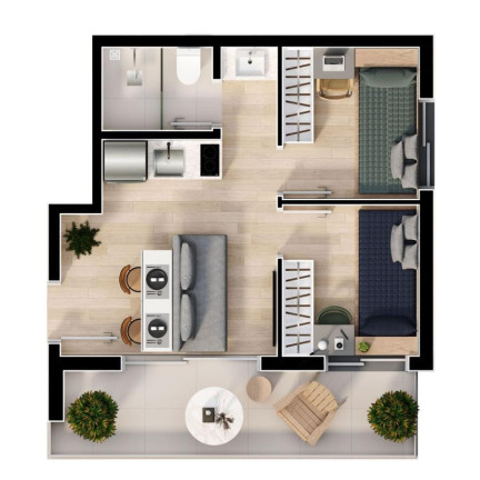 Imagem Imóvel com 1 Quarto à Venda, 24 m² em Prado Velho - Curitiba