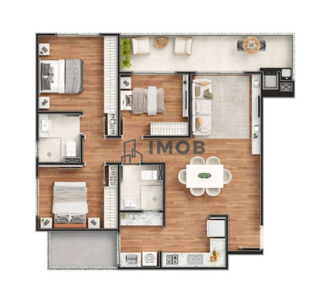 Imagem Apartamento com 3 Quartos à Venda, 100 m² em Tabuleiro - Barra Velha