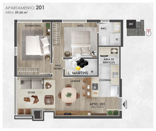 Imagem Apartamento com 2 Quartos à Venda, 60 m² em Tirol - Gramado