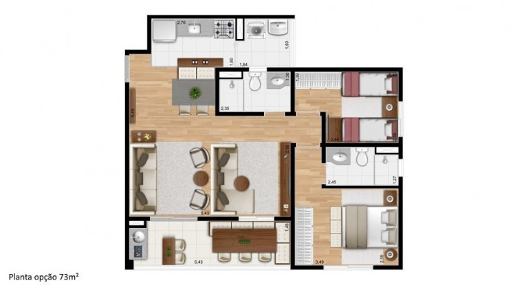 Imagem Apartamento com 3 Quartos à Venda, 73 m² em Mooca - São Paulo