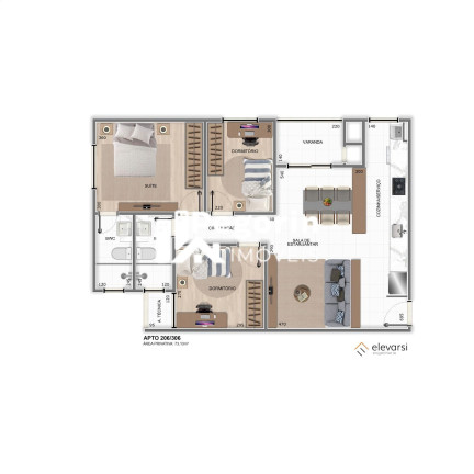 Imagem Apartamento com 3 Quartos à Venda, 75 m² em Centro - Pinhais Imagem Apartamento com 3 Quartos à Venda, 75 m² em Centro - Pinhais