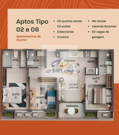 Imagem Apartamento com 3 Quartos à Venda, 77 m² em Jardim Oceania - João Pessoa