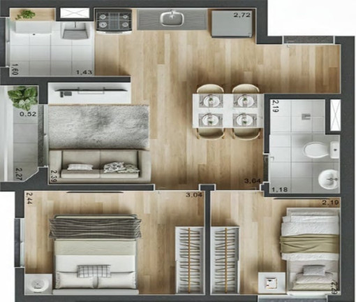 Imagem Apartamento com 1 Quarto à Venda, 29 m² em Brás - São Paulo