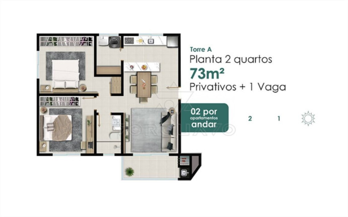 Imagem Apartamento com 2 Quartos à Venda, 73 m² em Praia De Armação Do Itapocorói - Penha
