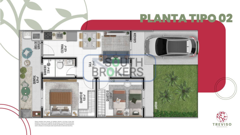 Imagem Casa de Condomínio com 2 Quartos à Venda, 42 m² em Estados - Fazenda Rio Grande Imagem Casa de Condomínio com 2 Quartos à Venda, 42 m² em Estados - Fazenda Rio Grande