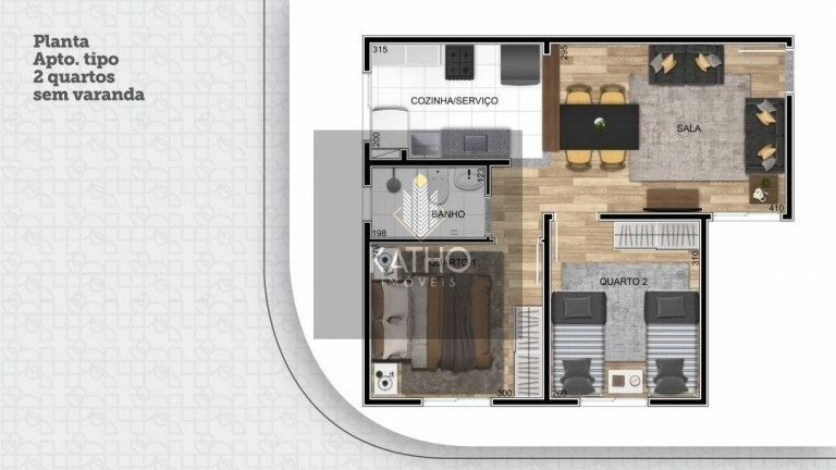 Imagem Apartamento com 2 Quartos à Venda, 43 m² em Vila Paris - Contagem