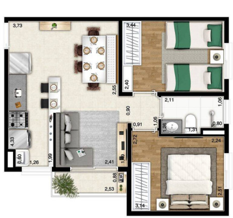 Imagem Apartamento à Venda, em Serpa - Caieiras Imagem Apartamento à Venda, em Serpa - Caieiras