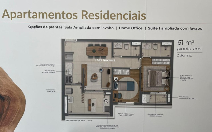 Imagem Imóvel com 2 Quartos à Venda, 61 m² em Santo Amaro - São Paulo