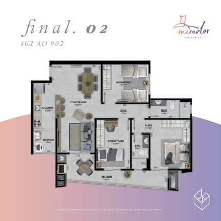 Imagem Apartamento com 2 Quartos à Venda, 75 m² em Centro - Criciúma Imagem Apartamento com 2 Quartos à Venda, 75 m² em Centro - Criciúma