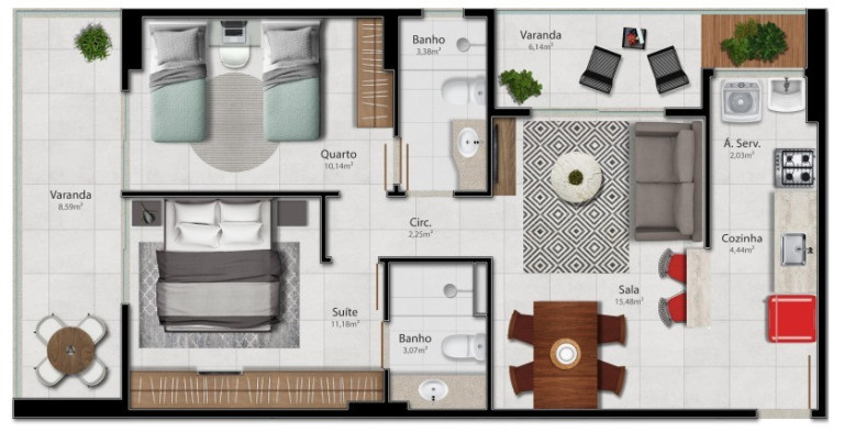 Imagem Imóvel com 2 Quartos à Venda, 64 m² em Barro Vermelho - Vitória Imagem Imóvel com 2 Quartos à Venda, 64 m² em Barro Vermelho - Vitória