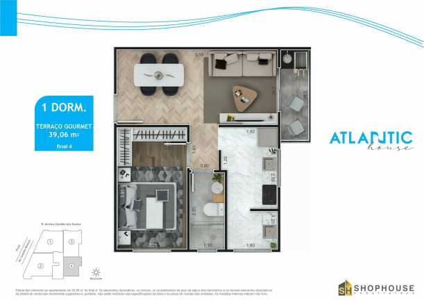 Imagem Apartamento com 1 Quarto à Venda, 39 m² em Maracanã - Praia Grande