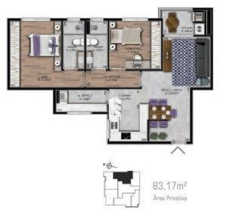 Imagem Apartamento com 2 Quartos à Venda, 93 m² em Nossa Senhora De Fátima - Santa Maria