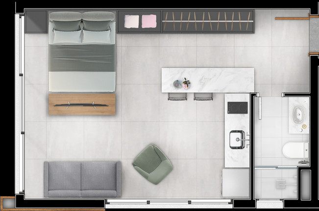 Imagem Apartamento com 1 Quarto à Venda, 39 m² em Petrópolis - Porto Alegre