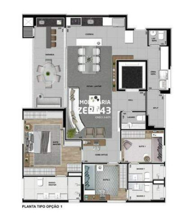 Imagem Apartamento com 3 Quartos à Venda, 155 m² em Gleba Fazenda Palhano - Londrina