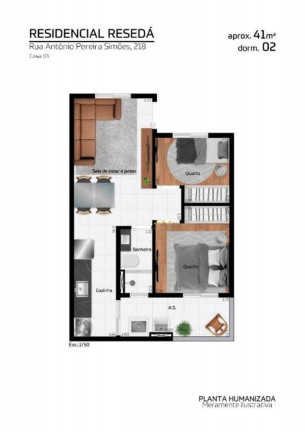 Imagem Apartamento com 2 Quartos à Venda, 40 m² em Vila Paranaguá - São Paulo