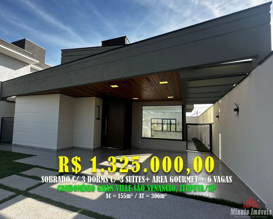 Casa com 3 Quartos à Venda, 155 m² em Jardim Primavera - Itupeva