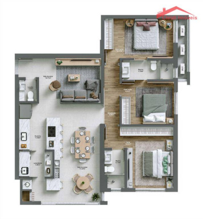 Imagem Apartamento com 3 Quartos à Venda, 116 m² em Centro - Joinville