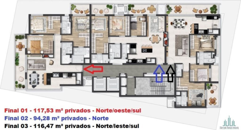 Imagem Apartamento com 3 Quartos à Venda, 94 m² em São Bento - Bento Gonçalves