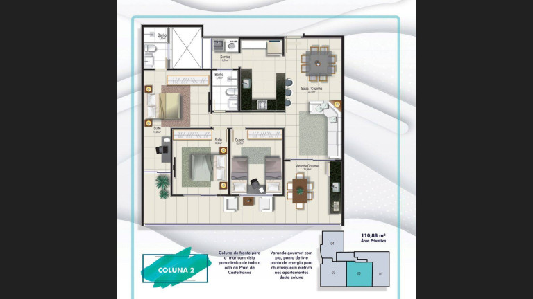 Imagem Apartamento com 3 Quartos à Venda, 140 m² em Balneário De Castelhanos - Anchieta