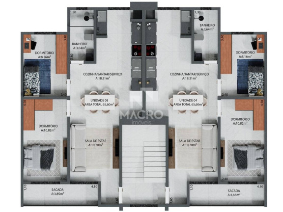 Imagem Apartamento com 2 Quartos à Venda, 65 m² em Três Rios Do Sul - Jaraguá Do Sul