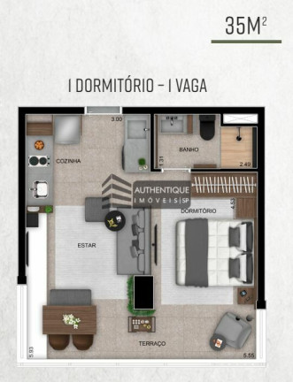Imagem Apartamento com 1 Quarto à Venda, 35 m² em Butantã - São Paulo