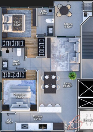 Imagem Apartamento com 3 Quartos à Venda, 89 m² em Centro - Itajaí
