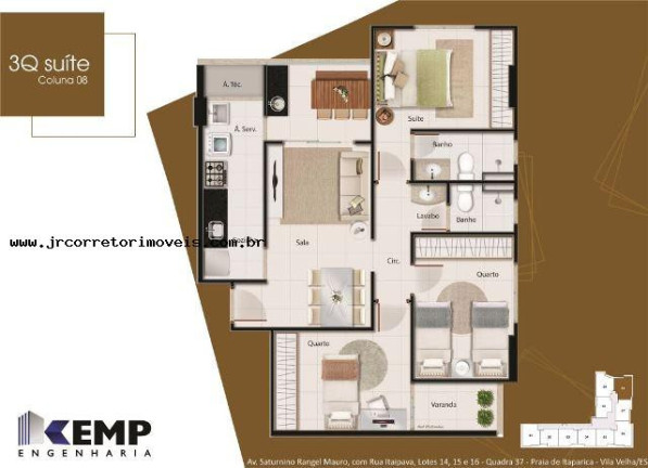 Imagem Apartamento com 3 Quartos à Venda, 70 m² em Praia Itaparica - Vila Velha Imagem Apartamento com 3 Quartos à Venda, 70 m² em Praia Itaparica - Vila Velha