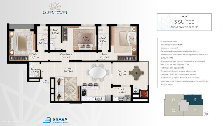Imagem Imóvel com 3 Quartos à Venda, 124 m² em Itapema - Itapema