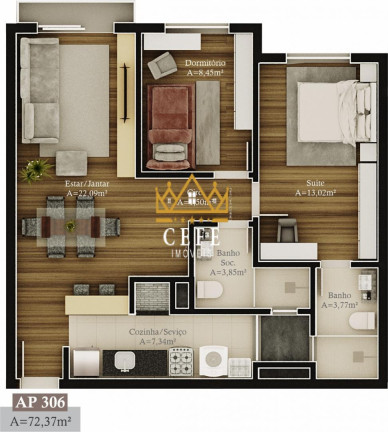 Imagem Imóvel com 2 Quartos à Venda, 72 m² em Prinstrop - Gramado