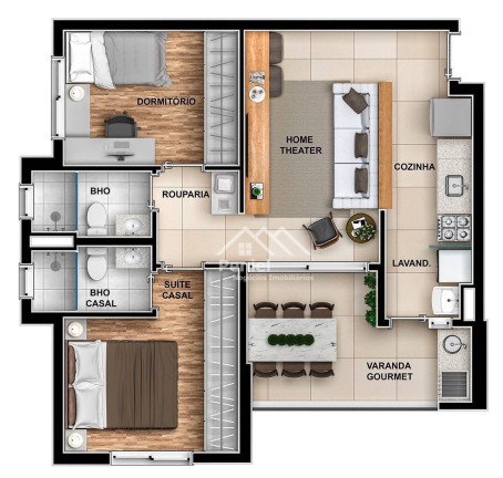 Apartamento com 2 Quartos à Venda, 62 m² em Jardim Botânico - Ribeirão Preto