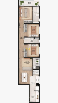 Imagem Apartamento com 3 Quartos à Venda, 76 m² em Centro - Pinhais
