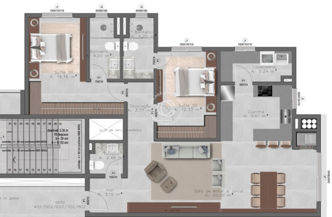 Imagem Apartamento com 2 Quartos à Venda, 110 m² em Nossa Senhora De Lourdes - Santa Maria Imagem Apartamento com 2 Quartos à Venda, 110 m² em Nossa Senhora De Lourdes - Santa Maria