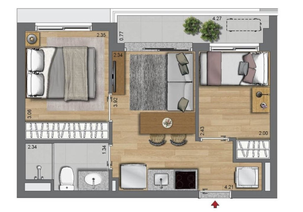 Imagem Apartamento com 2 Quartos à Venda, 36 m² em Alto Da Boa Vista - São Paulo