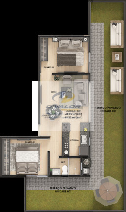 Imagem Apartamento com 2 Quartos à Venda, 55 m² em Ponta De Campina - Cabedelo