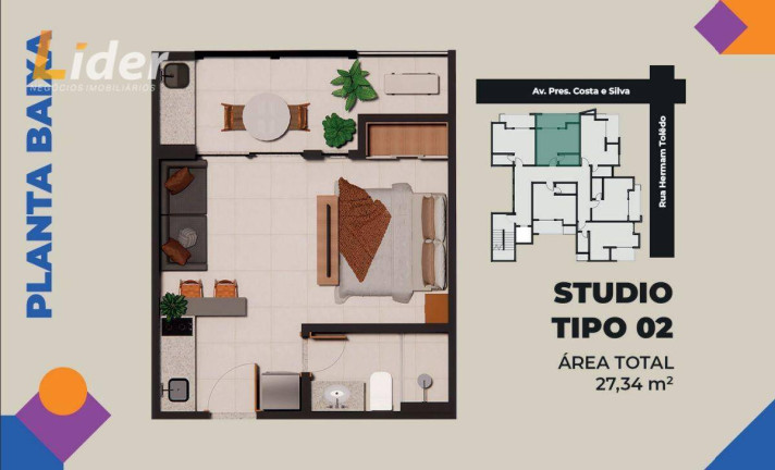 Imagem Studio à Venda, 27 m² em São Pedro - Juiz De Fora Imagem Studio à Venda, 27 m² em São Pedro - Juiz De Fora