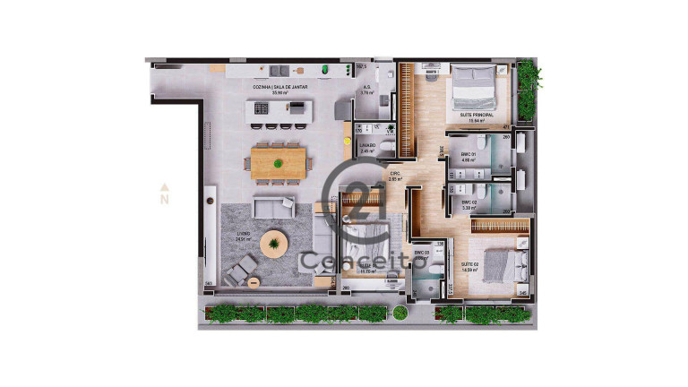 Imagem Apartamento com 3 Quartos à Venda, 141 m² em Centro - Florianópolis