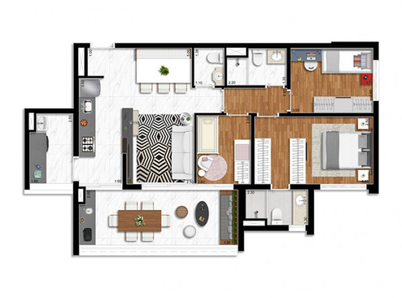 Apartamento com 3 Quartos à Venda, 85 m² em Cambuci - São Paulo