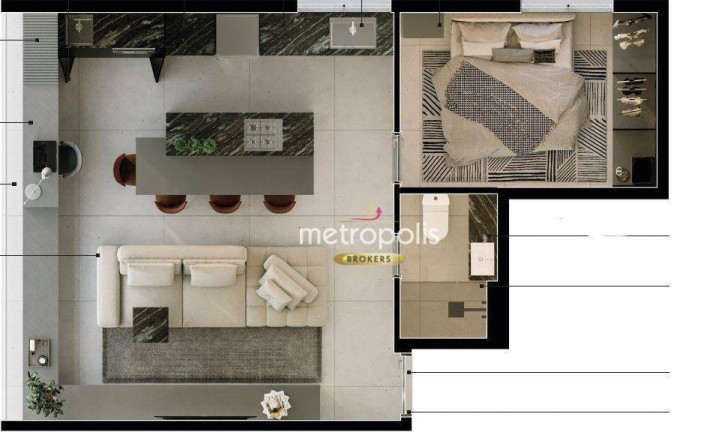 Imagem Apartamento com 1 Quarto à Venda, 47 m² em Centro - São Caetano Do Sul Imagem Apartamento com 1 Quarto à Venda, 47 m² em Centro - São Caetano Do Sul