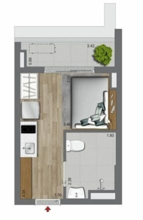 Imagem Studio com 1 Quarto à Venda, 33 m² em Campo Belo - São Paulo Imagem Studio com 1 Quarto à Venda, 33 m² em Campo Belo - São Paulo